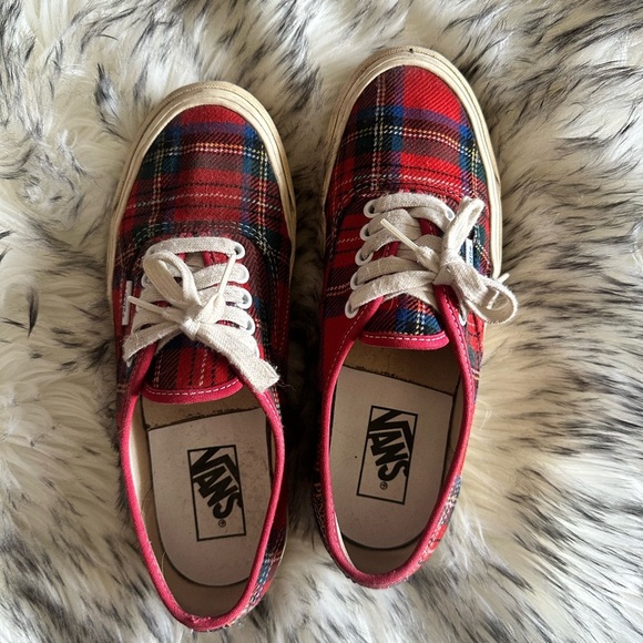 Vans Other - Vans Red Plaid Sneakers